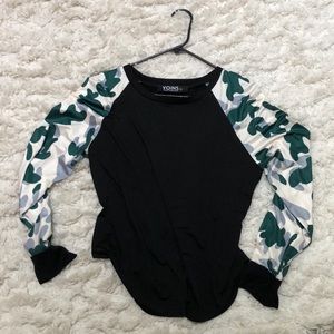 Camo baseball T